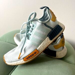Adidas Mint and Gold NMD Running Shoes